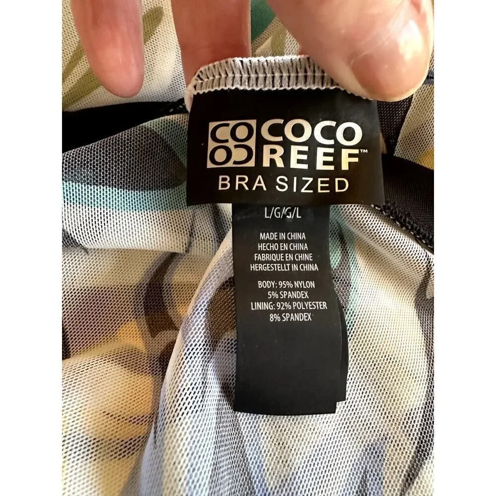 COCO REEF Women's Enchant Abstract Print Swim Cover Up Dress Multi-Color Large